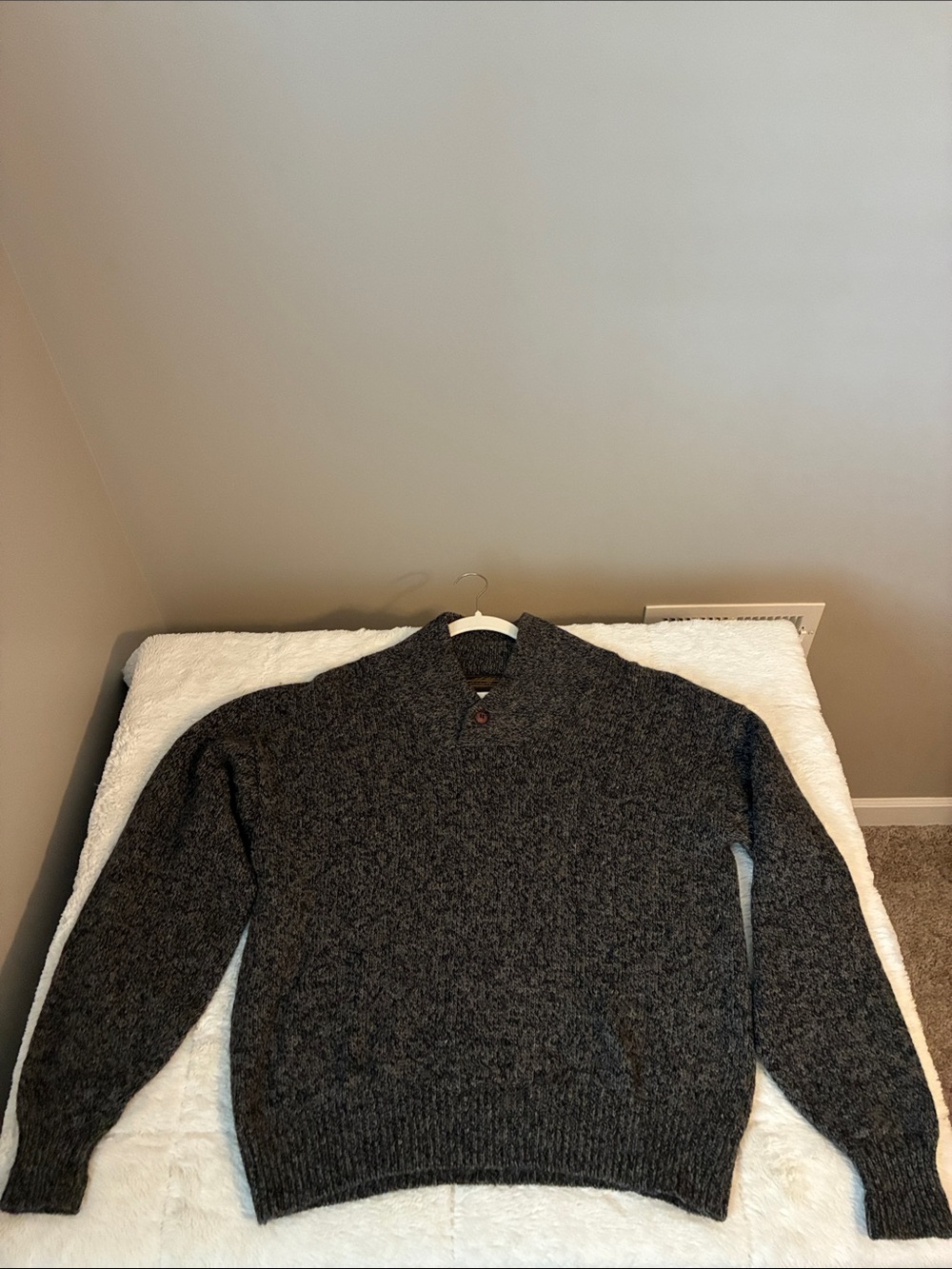 Eddie Bauer Charcoal Turtleneck Button Pullover